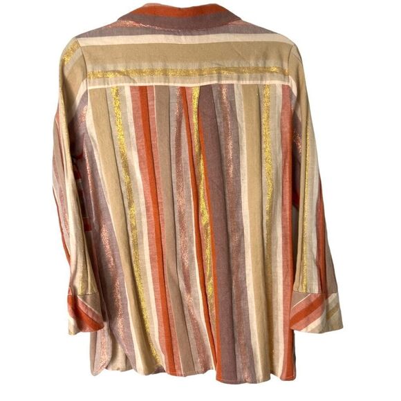 Soft Surroundings Maddalena Petite striped button-up shirt - Picture 5 of 9